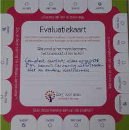 Evaluatiekaart zorgscholing in Wormerveer